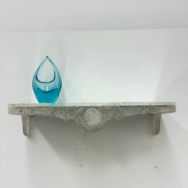 Acrylic Glass Wall Console Table with Mirror, 1970s For Sale - Image 6 of 18