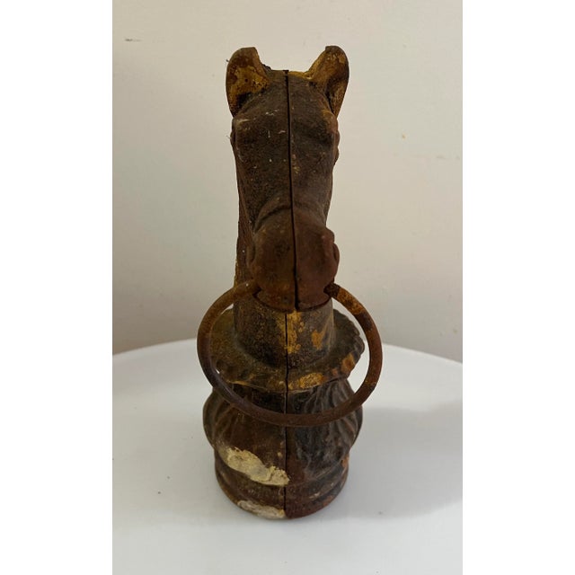 Brown Early 20th Century Horse Head Hitching Post Top For Sale - Image 8 of 12