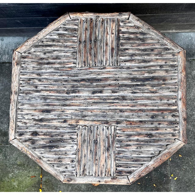 1920s American Rustic Adirondack Twig Side Table For Sale - Image 5 of 12