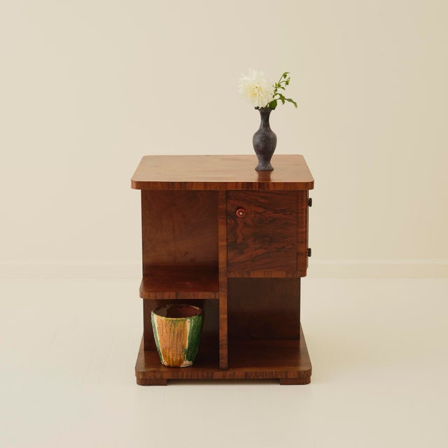 Art Deco Swedish Wood Side Table, 1940's For Sale - Image 4 of 8