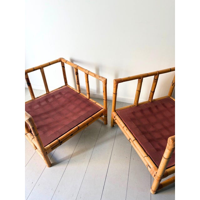 Bamboo Lounge Chairs from Vivai Del Sud, 1960, Set of 2 For Sale - Image 6 of 12