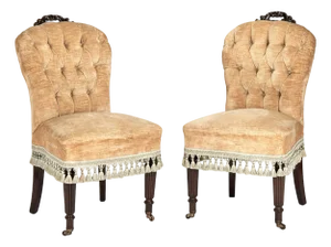 Pair of Antique English Petite Side Chairs