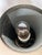 Vintage Mid-Century Modern Brushed Metal Cylinder Accent Uplight Lamp For Sale - Image 9 of 11
