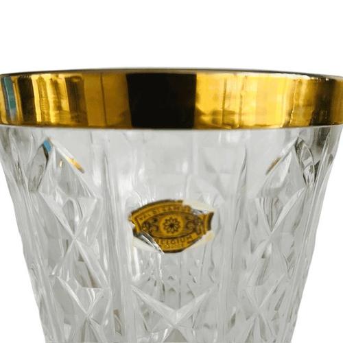 Mid-Century Ice Bucket Crystal Gilded Brass from Val Saint Lambert, 1950s For Sale - Image 4 of 9
