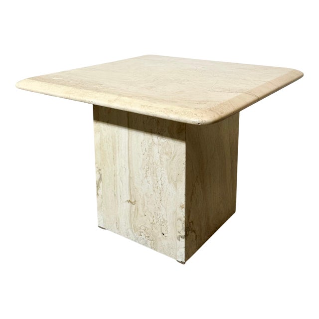 Side Table in Travertine For Sale