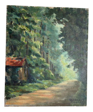Hallard, Landscape with Forest, 1920s-1940s, Painting