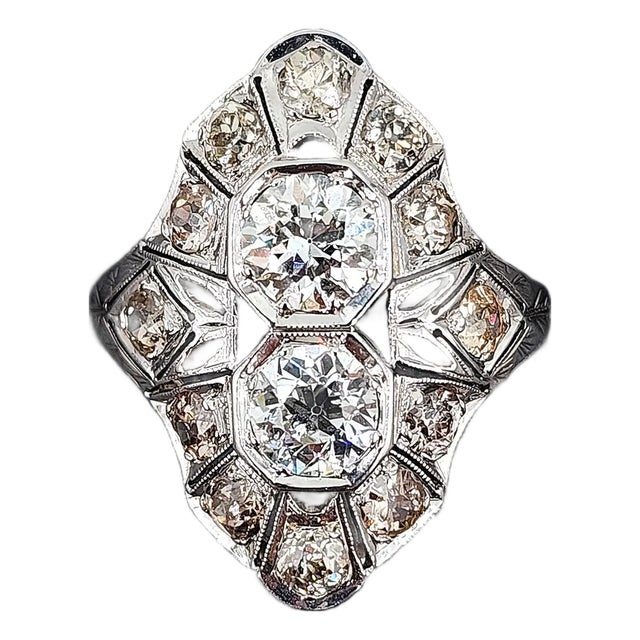 2.00 Ct Antique Diamond Ring Size 7.25 For Sale