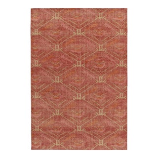 Rug & Kilim’s Distressed Ave Rug in Dark Red, 10x14 For Sale