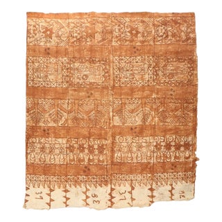 Antique XL Tongan Ngatu Barkcloth Textile For Sale