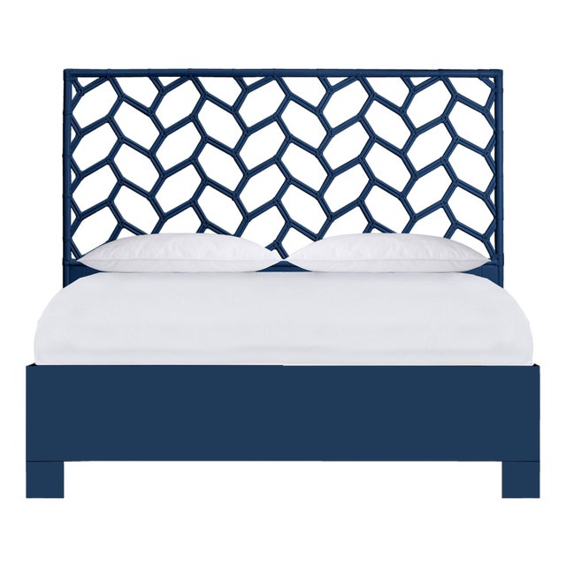 Silas Platform Bed King - Navy For Sale