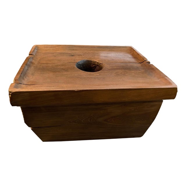 Andrianna Shamaris Natural Teak Wood Coffee Table For Sale