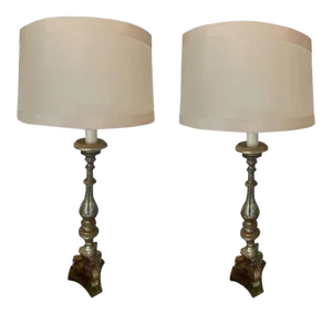 19th Century Italian Alter Stick Lamps - a Pair