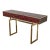 Wood Red Glass Console Table, 1980s For Sale - Image 7 of 9