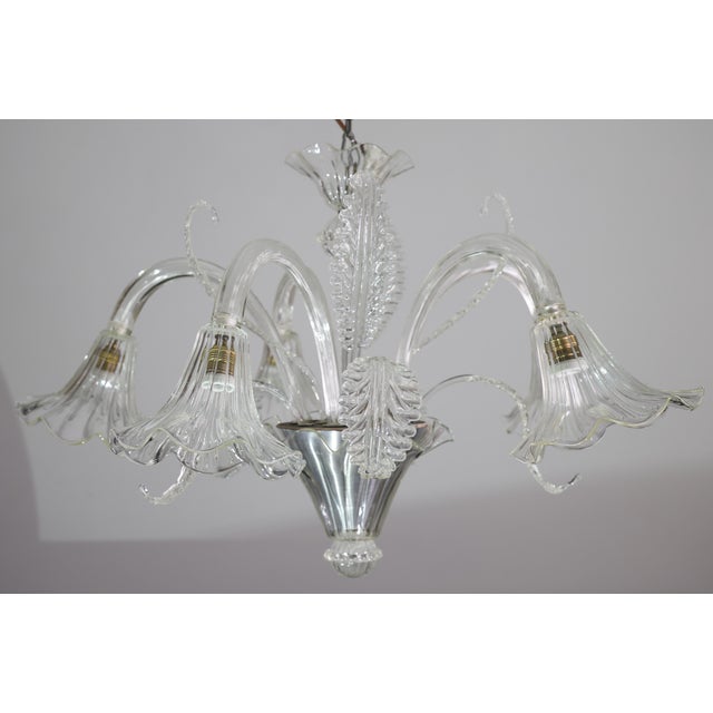 1960s 1960s Large Art Decò Midcentury Italian Murano Glass Pendant For Sale - Image 5 of 13