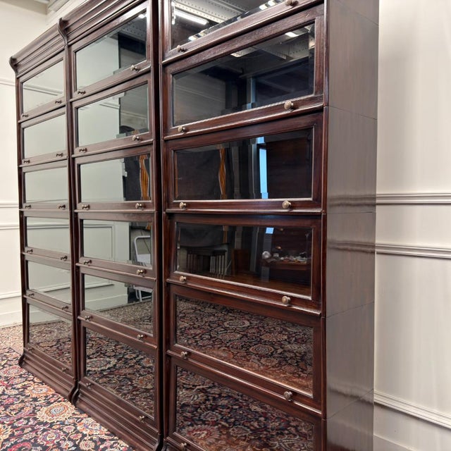 Classic English Bookcase in the style of Globe-Wernicke For Sale - Image 9 of 16