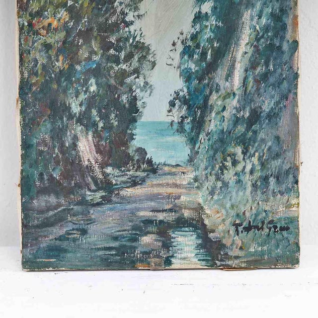 Suggestive Seascape Oil on Canvas by del Greco
