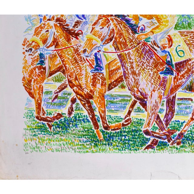 Rae Jockey no. 6 - Original Lithograph y S. Mendjisky - 1970s 1970s For Sale - Image 4 of 5