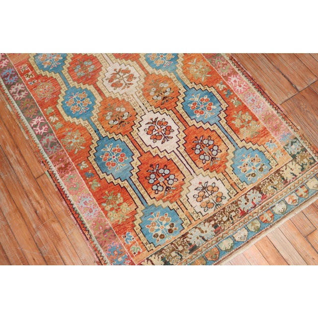 Early 20th Century Early 20th Century Antique Zabihi Collection Turkish Melas Runner For Sale - Image 5 of 10