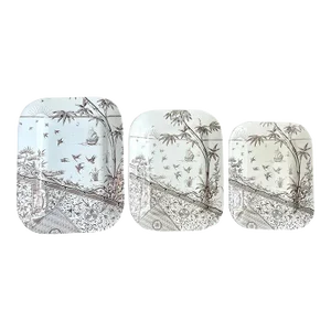 19th Century Melbourne' Graduating Aesthetic Movement Brown & White Ironstone - Set of 3