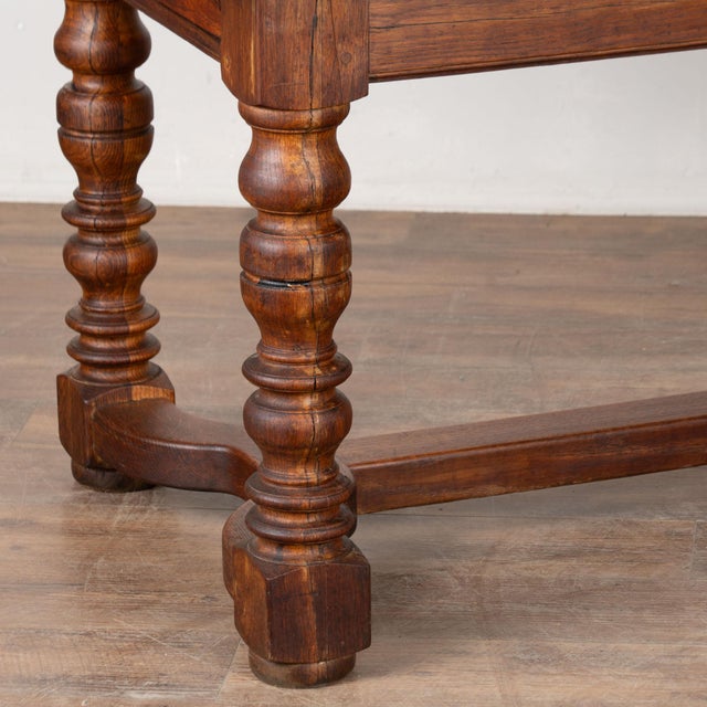 19th Century ​​​​​​​French Oak Long Library Table For Sale - Image 14 of 16