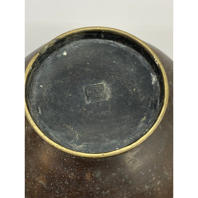 1950s Cast Bronze Japanese Vase For Sale - Image 12 of 13