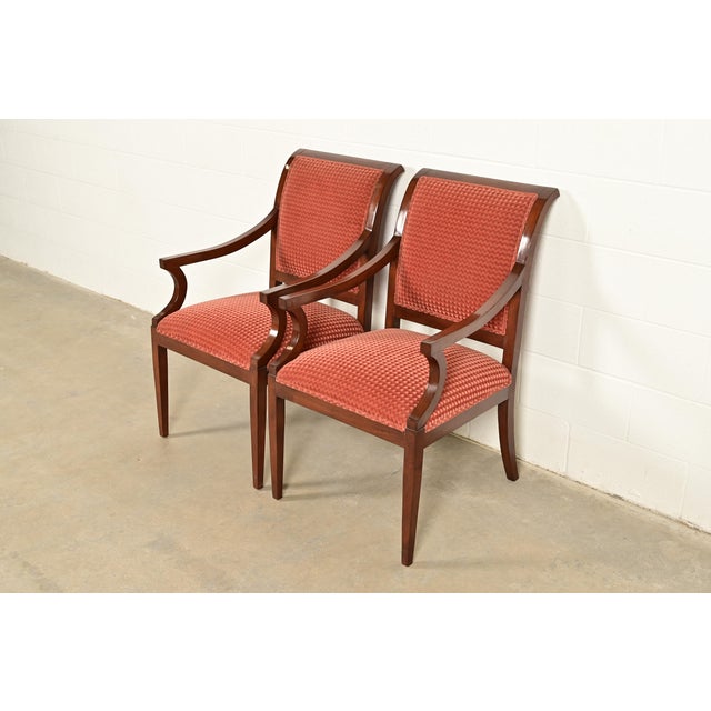Smith & Watson Smith & Watson Regency Carved Mahogany Armchairs, Pair For Sale - Image 4 of 14