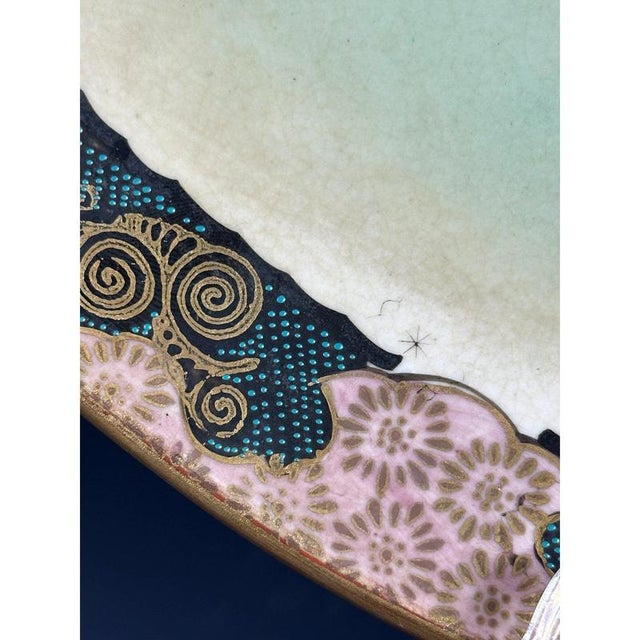 Large Japanese Late Edo-Early Meiji Kutani Interior Porcelain Dish, 1860s For Sale - Image 9 of 13