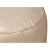 Beige Round Leather Ottoman For Sale - Image 9 of 10