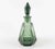 Vintage Cubist Art Deco Decanter in Green Art Glass, France, 1930s For Sale - Image 3 of 7
