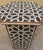 Moroccan Contemporary Moroccan Resin and Walnut Wood Side Table / Black Zellige Pattern For Sale - Image 3 of 6