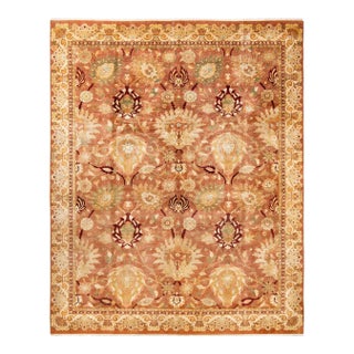 Eclectic, One-of-a-Kind Hand-Knotted Area Rug - Brown, 9' 3" x 11' 8" For Sale