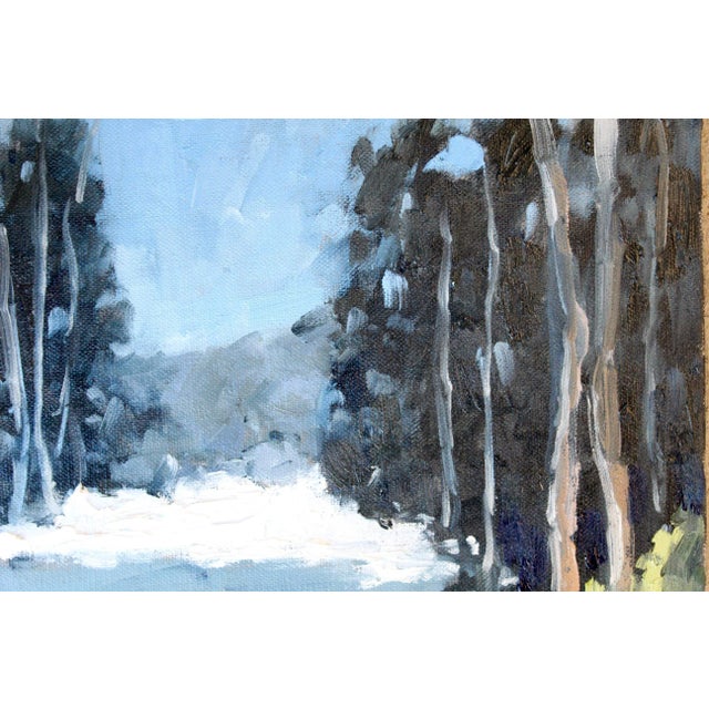 Textile "Whitefish Montana" Contemporary Landscape Oil Painting For Sale - Image 7 of 12