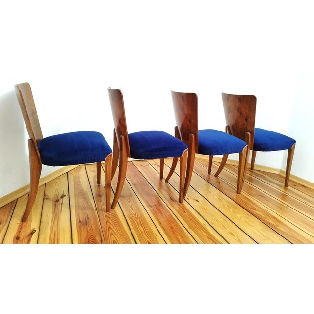 H-214 Chairs attributed to Jindřich Halabala for Up Zavody, 1950s, Set of 4 For Sale - Image 8 of 18
