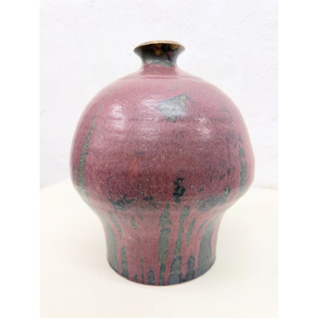 Studio Ceramics Vase by Elke & Elmar Kubicek, 1960s, in Very Good conditions. Designed 1960 to 1969 This piece has an...