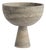 XL Silver Travertine Pedestal Bowl from Kiwano Concept For Sale