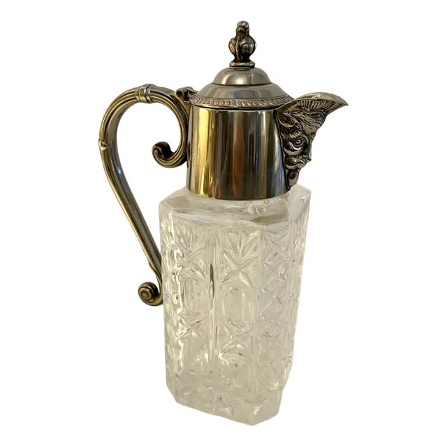 Antique Edwardian Square Claret Jug, 1900s For Sale