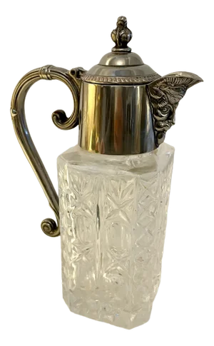Antique Edwardian Square Claret Jug, 1900s