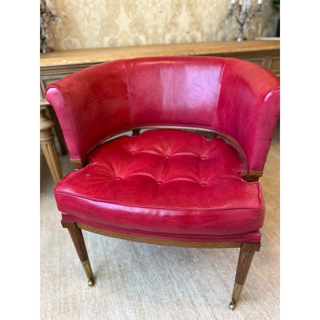 Beautiful goat leather accent chair from Soane Britain. Elegant shape, a truly special furniture to your home or office....