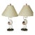 Pair Mid Century Sea Shell Coastal Lamos For Sale