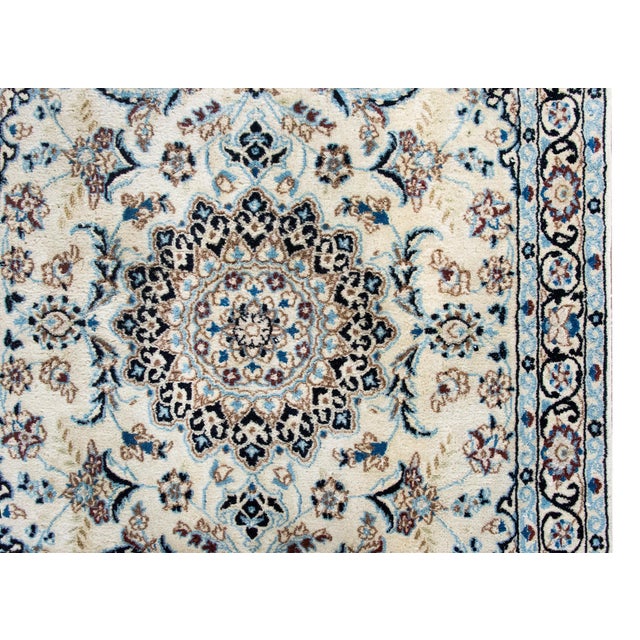 Ivory Vintage Persian Naein Rug For Sale - Image 8 of 16