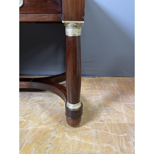 Wood Empire Style Flat Center Desk, 1950s For Sale - Image 7 of 13