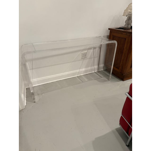 Modern Lucite Console table.