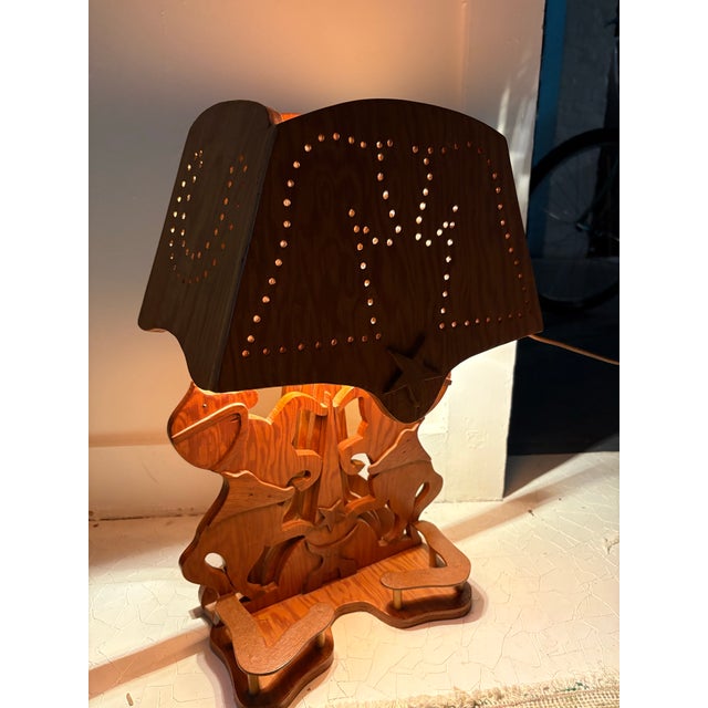 1950s/60s Handmade Western Folk Art Lamp For Sale In Greenville, SC - Image 6 of 6