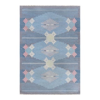 Doris Leslie Blau Vintage Swedish Flat-Weave Rug by Ingegerd Silow For Sale