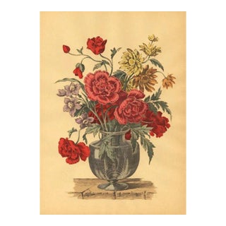 Early 20th Century-French Floral Botanical in Style of Jean-Baptiste De Poilly, Matted For Sale
