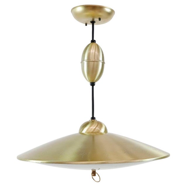 Mid 20th Century Mexican Pull Down Pendant Light Fixture For Sale - Image 13 of 17