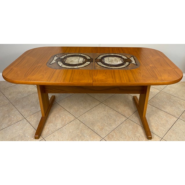 Wood Large Mid-Century Extendable Danish Dining Table or MCM Teak Dining Table For Sale - Image 7 of 14
