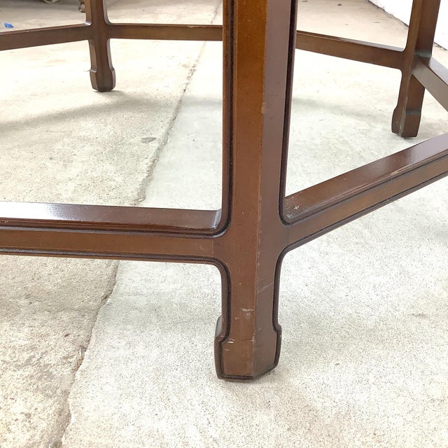 Sculptural Modern Octagonal Vintage Coffee Table- Ming Style For Sale - Image 10 of 12