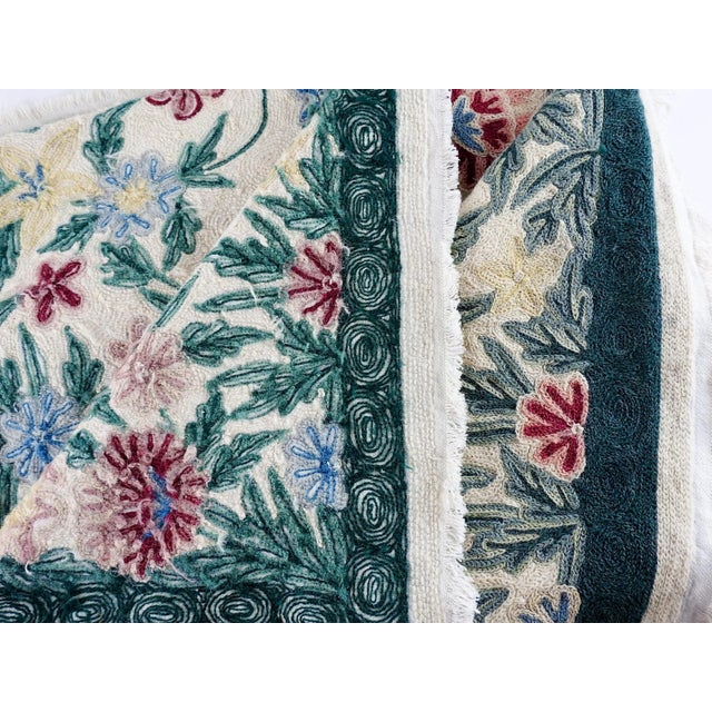 Mid 20th Century Kashmir Chain Stitch Tapestry For Sale In Seattle - Image 6 of 7