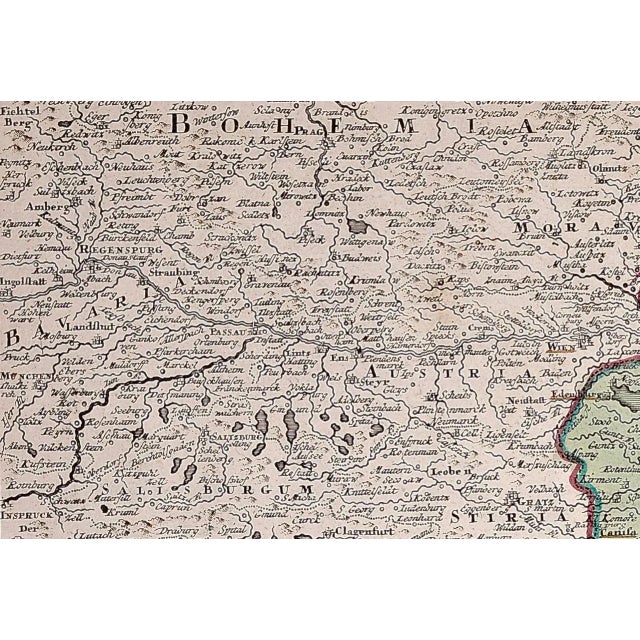 Danube, Italy, Greece, Croatia: Hand-Colored 18th Century Homann Map For Sale - Image 4 of 12